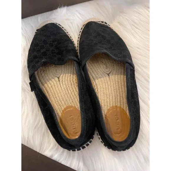 Size 37 Suede Softy Gucci Espadrilles Flats